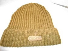 New  A. Kurtz Watchtag Cable Knit Military Khaki Cuffed Beanie Hat MSP $39 S181