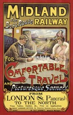 Midland Railway London przedział kolejowy Wielka Brytania plakaty A3 254