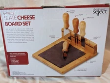 Chef's Basics Select HW1209 6-Piece Slate Cheese Board Set, Multicolor *291