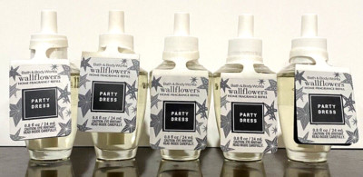 Bath & Body Works LOT OF 5 PARTY DRESS Wallflower Fragrance Refill Bulbs