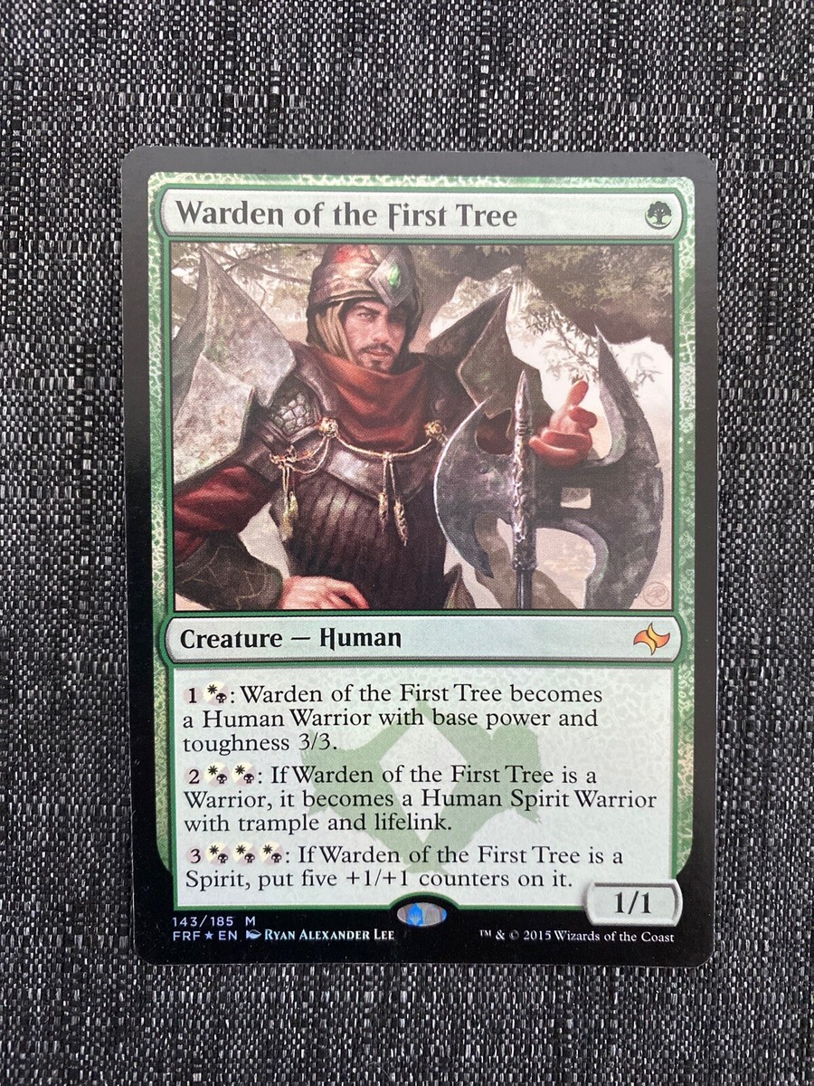 Warden of the First Tree 1x FOIL FRF MTG Fate Reforged Mythic MINT green Warden of the First Tree 1x FOIL FRF MTG Fate Reforged Mythic MINT green