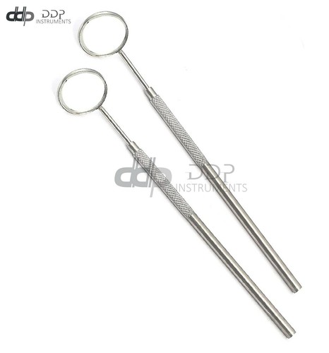 NUEVO 2 ESPEJOS DENTALES ALEMANES #5 CON MANGO DE ACERO INOXIDABLE INSTRUMENTOS DENTALES - Imagen 2 de 3