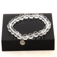Mineralien Und Edelsteine. Armband Perlen Quarz Aus Brasilien 8 Mm. Hergestellt