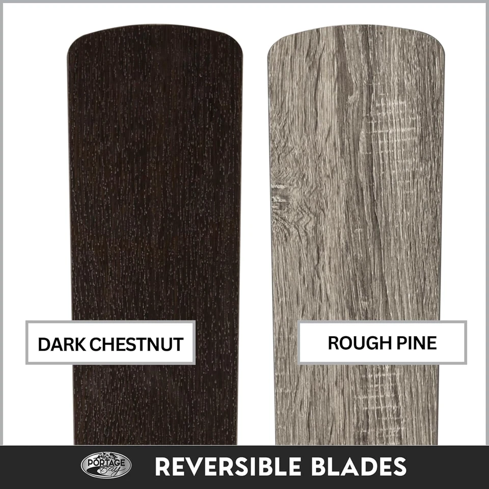 Ceiling Fans 52" Renton Bronze Indoor Fan with Clear 3 Light LED Multi Arm; E26/ - Image 4 of 4