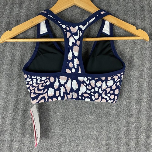 Rockwear Sports Bra Womens 6 Blue White Platinum Cool Urban Padded Front Zip NEW - Picture 11 of 13