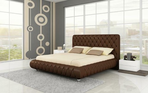 Wasserbett Bett Betten Komplett Lederbett Polsterbett mit Matratze Chesterfield - Bild 2 von 12