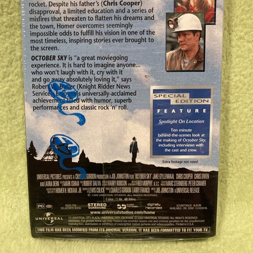 October Sky VHS Sealed New - Picture 9 of 11