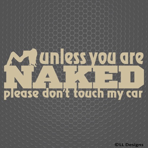 Unless You Are Naked Don't Touch My Car Show Vinyl Decal - Choose Color/Size - Picture 23 of 25
