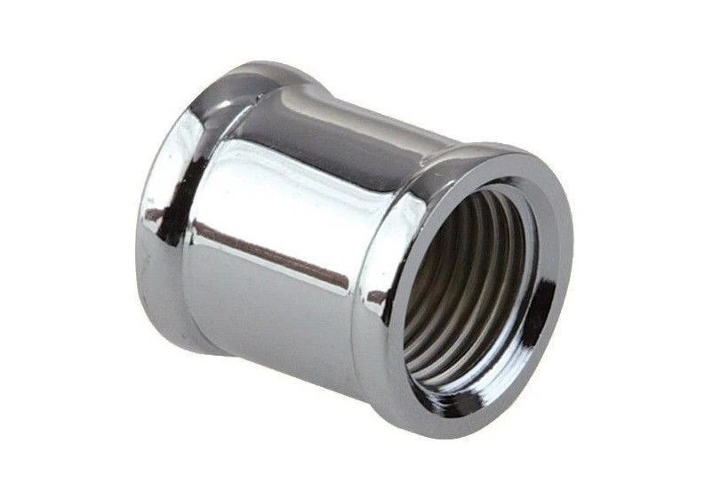 PROSTKO LTD Chrome Pipe Female Connector Coupling BSP Threaded Coupler / Muff FNPT