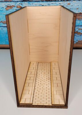 Empty Book Nook Shelf Insert Kit with Street and Sidewalk