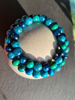 Chrysokoll, Apatit, blaues Tigerauge Heilarmband Magische Kräfte