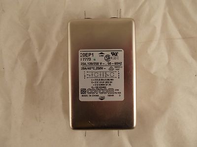 Corcom 20EP1 F7773 RFI 50Hz/60Hz 20A 250VAC Power Line Filter 17-3