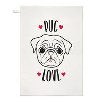 Mops Liebe Geschirrtuch SpüLlappen - Hunde Hund Welpe Lustig