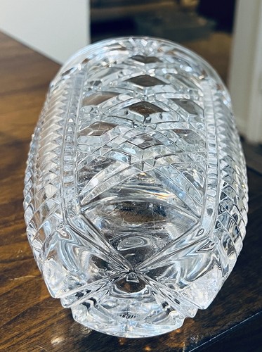Vintage Fostoria Lead Crystal Oval Flower Vase 7-5/8" -1992 Germany - Picture 8 of 11