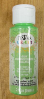 Testors Alien Green Glow in the Dark Acrylic Paint 2oz TES297500