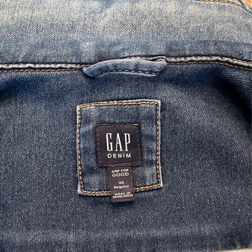 Girl's Size 4 - 5 X-Small Gap Denim Soft Distressed Blue Denim Jean Jacket - Picture 10 of 12