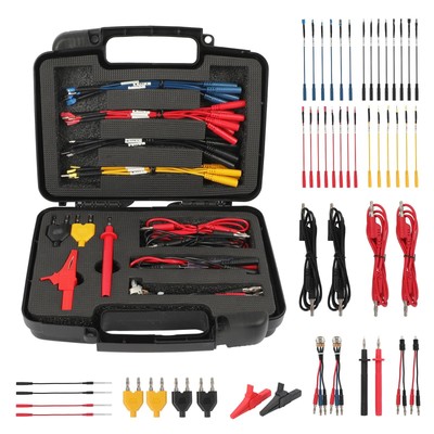 AUTOOL 48PCS Silicone Multimeter Test Leads Kit with Replaceable Wire