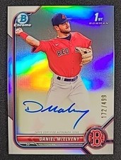 Daniel McElveny 2022 1st Bowman Chrome AUTO #/499 REFRACTOR Card #CPA-DMY