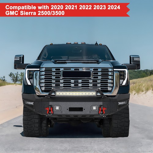 Front + Rear Bumper w/ LED Combo KIT for 2020-2023 GMC Sierra 2500 HD / 3500 HD - Picture 14 of 19