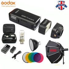 UK Godox AD200 2.4 TTL HSS Flash Speedlite+AD-S2 S11 Color Filter+90cm Softbox