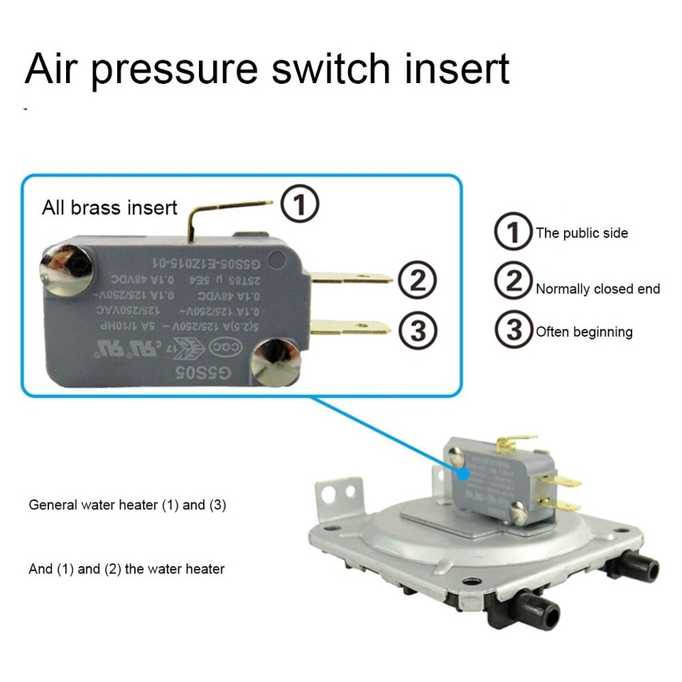 Air Pressure Switch Water Heater Repair AC 2000V 50Hz 60S For Gas Water