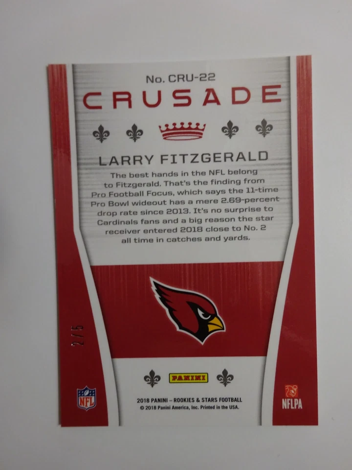 2018 R&S Crusade Larry Fitzgerald Green /5 - Image 4 of 4