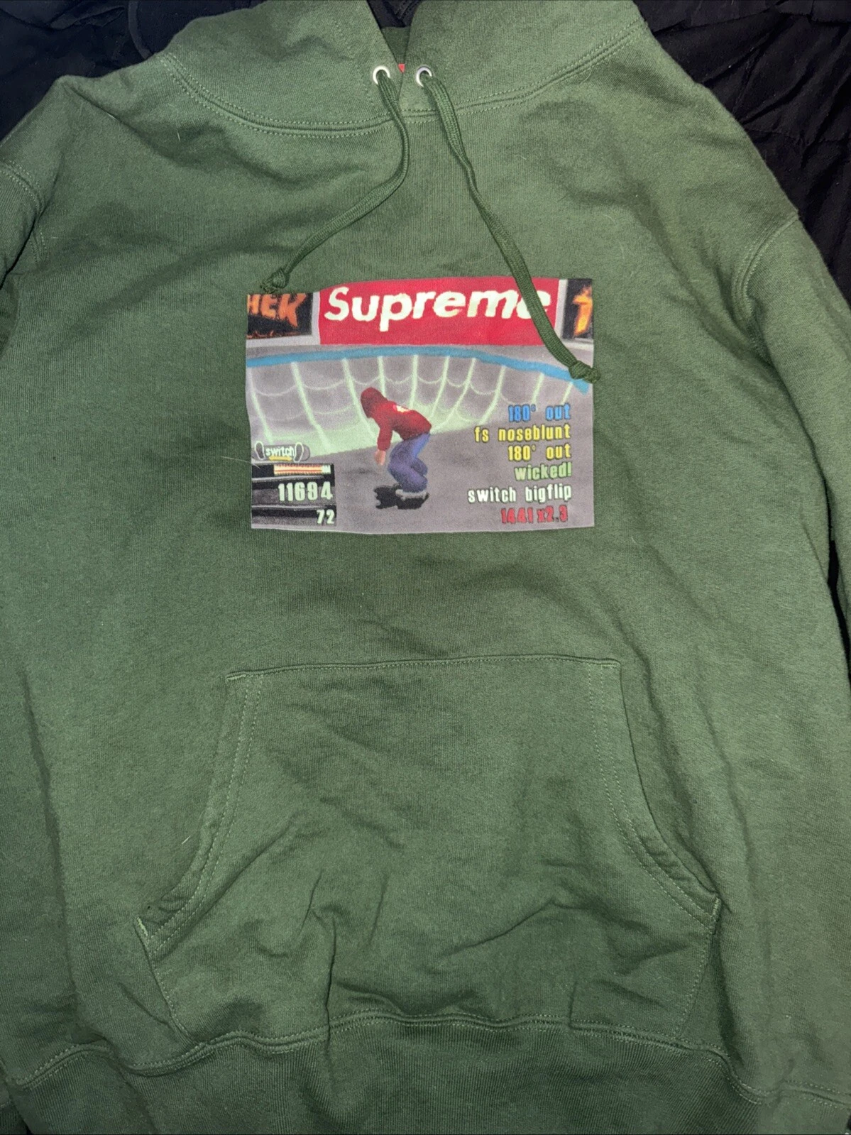 Sweat à capuche Supreme x Thrasher Game neuf taille Medium   Vert   FW21