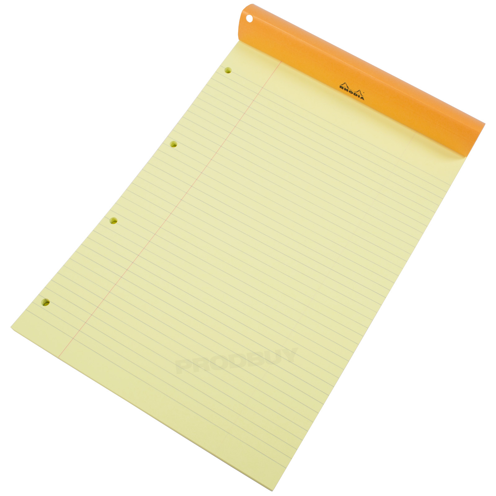 rhodia-a4-legal-pad-yellow-feint-ruled-margin-punched-paper-notepad