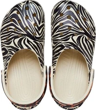 New Crocs Classic Zebra Leopard Animal Print men women black shoe 38 39 40 41 42