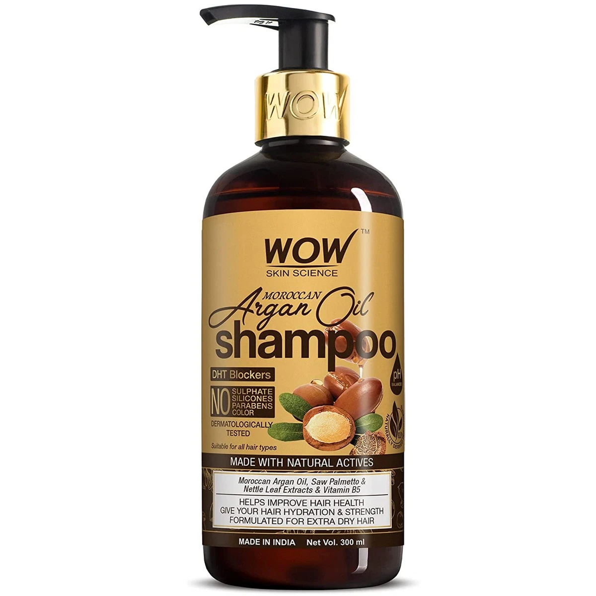 WOW Skin Science Moroccan Argan Oil Shampoo For DryHair Dandruff