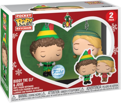 Buddy The Elf & Jovie   - Schlüsselanhänger Funko Pocket POP! Keychain