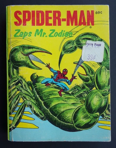Spider Man Zaps Mr Zodiac Whitman Big Little Book 1976 Vintage Marvel USA SELLER