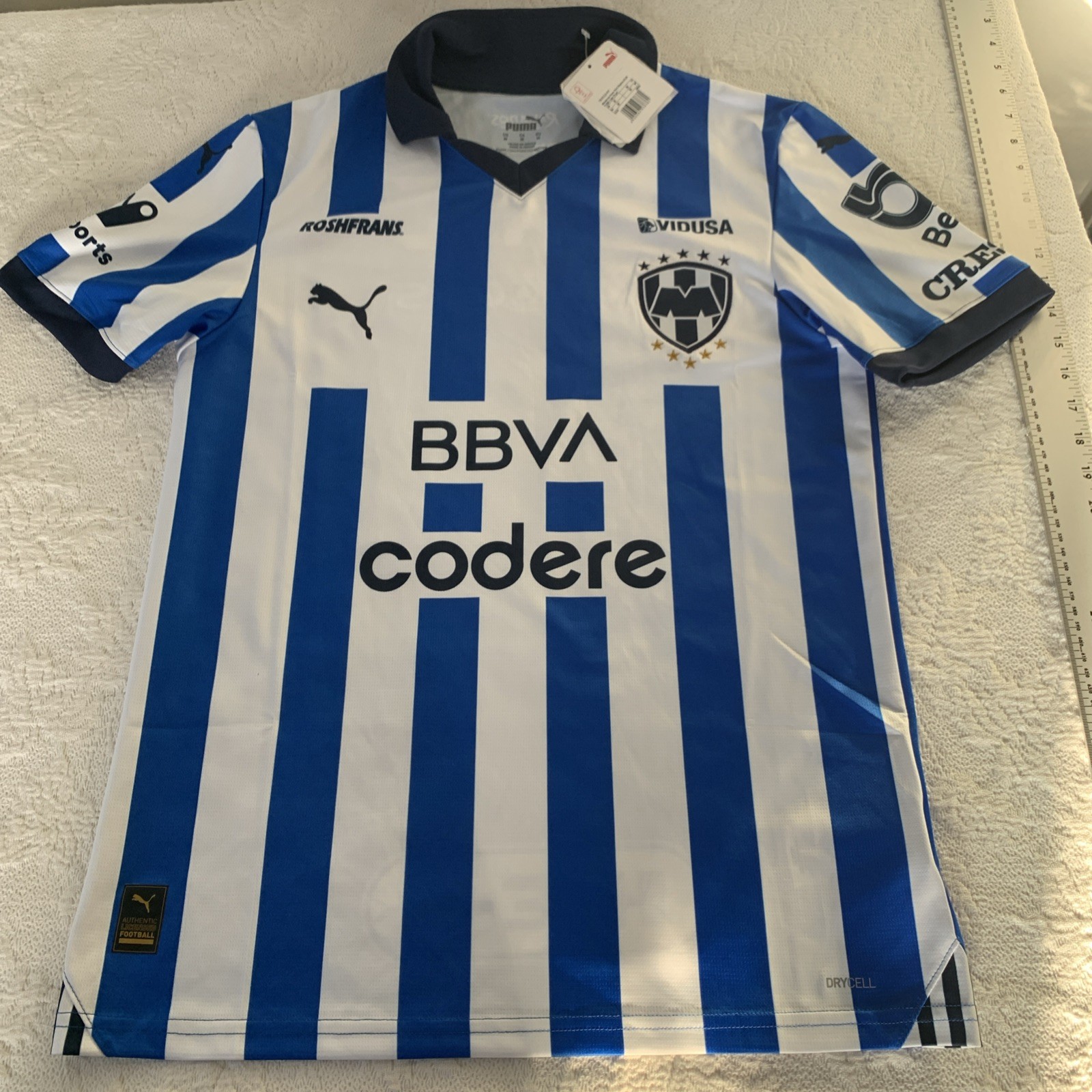 NWT Puma Monterrey 2023/2024 Blue Home Soccer Jersey Men's Medium