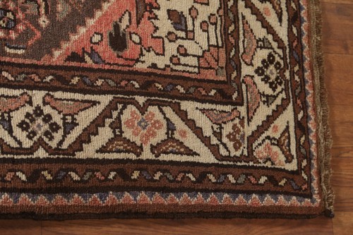 Geometrisch Braun Wolle Läufer Teppich 4x10 Handgeknüpft Vintage Traditionell Nomadenteppich - Bild 14 von 21