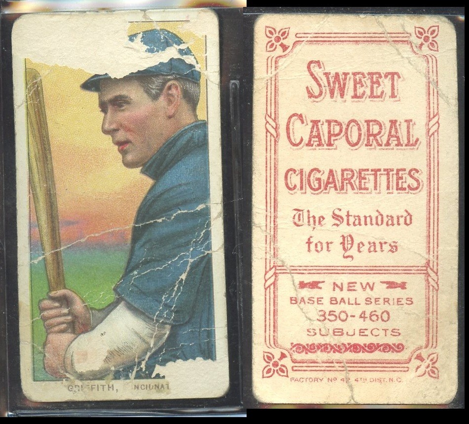 T206 Clark Griffith batting HOF ~~ PR condition ~~ Sweet Caporal 460/42 OP