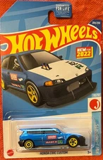 HOT WHEELS J-IMPORTS HONDA CIVIC CUSTOM BLUE 204/250 . SEE COMBINED OFFERS!