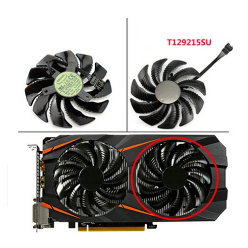 New T129215SU/PLD09210S12HH Graphics Card Cooling Fan for Gigabyte GTX 1060 1070 - Afbeelding 14 van 22