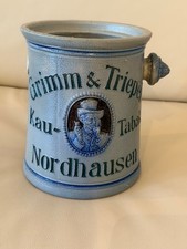 Steingut Kautabak Dose Grimm & Triepel Nordhausen -sehr dekorativ-siehe Bilder!