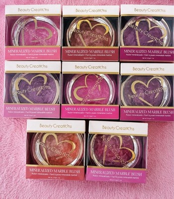marble blush Beauty Creation Box of 8 different a colors rubor mineralizado 