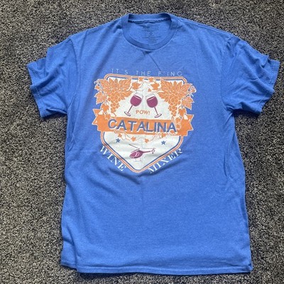 Step Brothers Catalina Wine Mixer T-Shirt Size M Medium Blue Step Bros Tee