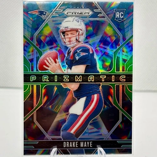 2024 Panini Prizm Drake Maye #2 Prizmatic Green Prizm Rookie Card
