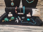 Turquoise Coral Buffalo Costume Jewelry Lot 22 Mixed Items — photo 5