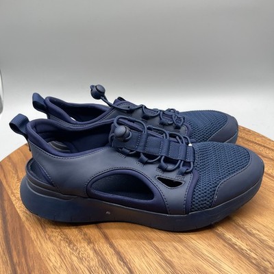 Fitflop Hollis Shoes Mens Size Blue Knit Cutout Sneakers Sandals Walking  Water