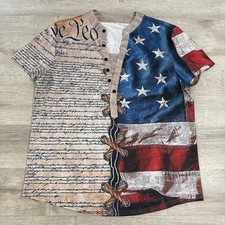American Flag Shirt We The People Constitution Men s XL Patriotic Stars Tee