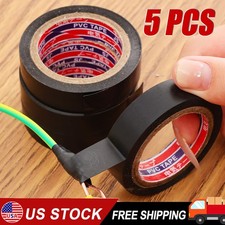 Electrical Tape Wiring Harness wire 5-Pack, Black, 3/4" W x 20ft L auto truck