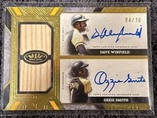 2025 Topps Tier One Dave Winfield Ozzie Smith Auto Dual Relics Bat #4/10