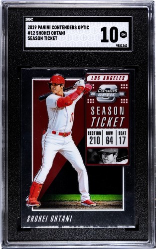 2019 Panini Contenders Optic #12 Shohei Ohtani Season Ticket SGC 10 Gem Mint