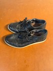Toms Logo Men's Sz 10M Cap Toe Wingtip Dress Shoes Black Leather Lace Up Oxfords — photo 3