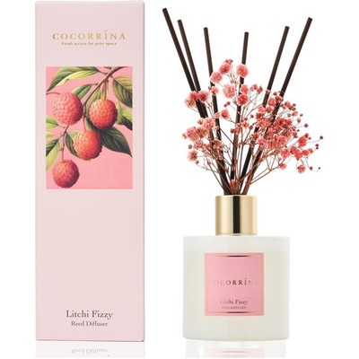 Reed Diffuser Set 200ml, Litchi Sprudel, Natürlich, Langanhaltend, Für Büro &...