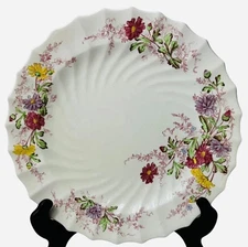 Copeland Spode Fairy Dell Floral Dinner Plates 10.5” Lot Set Of 9 Made England